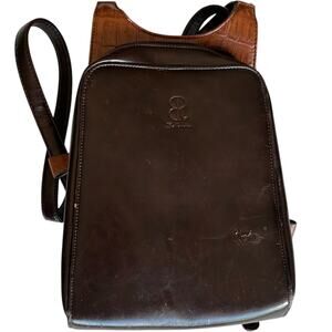 BelleRose Vintage Red Leather Crossbody Bag Organizer Pockets